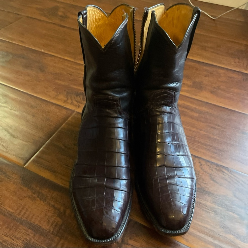 Lucchese cowboy boot Nile Elliot western Brown 10D